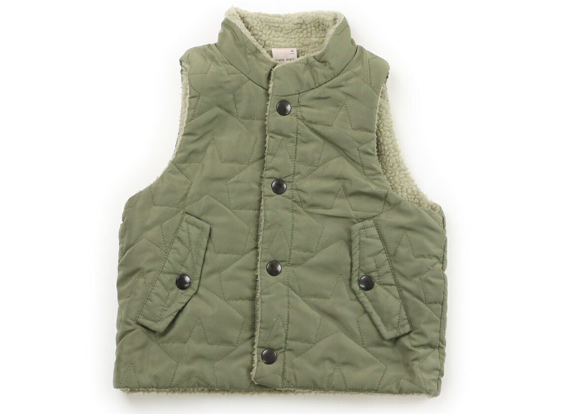 プティマイン petit main ベビーベスト 80 男の子 カーキ・スター型キルティング 子供服 ベビー服 キッズ アウトレット ユーズド 【中古】キッズ・ベビー・マタニティ