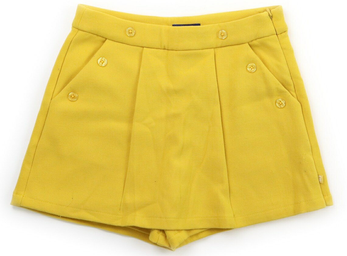 　ブランド 　OBAIBI(オバイビ) 　カテゴリー 　キュロット 　サイズ 　140サイズ 　色 　イエロー・ボタン 　状態 　★★（返品不可） 　記名 　なし 　ジャンル 　Girl 薄く起毛感のあるストレッチ性のある生地です。ウエストにサイズ調整ゴムが付いています。脇ファスナーあき。前から見るとスカートデザイン。若干毛羽立ちがあり、一部毛玉があります。ヒップの毛羽立感が強めです。大きな型崩れはありません。 ＊【状態】【サイズ】に関しての詳しい説明はこちら