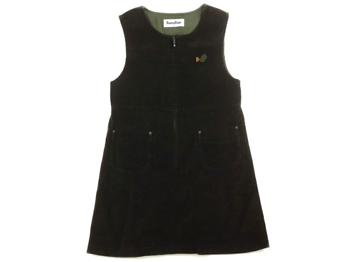 ファミリア familiar ジャンパースカート 120 女の子 カーキ 子供服 ベビー服 キッズ アウトレット ユーズド 【中古】キッズ・ベビー・マタニティ