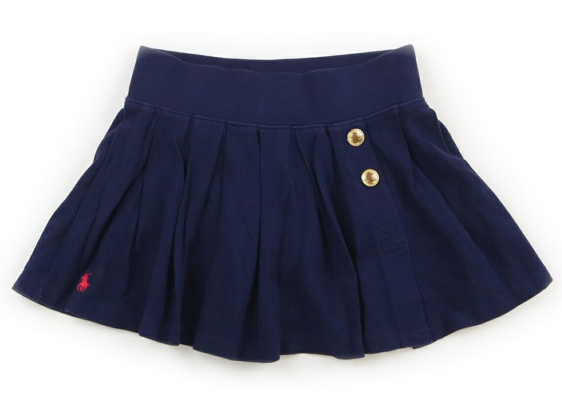 　ブランド 　POLO RALPH LAUREN(ポロラルフローレン) 　カテゴリー 　キュロット 　サイズ 　120サイズ 　色 　ネイビー、ゴールド 　状態 　★★★ 　記名 　なし 　ジャンル 　Girl 実際のサイズ表記は6。ポロ生地。薄手カットソー生地のインナーパンツ一体型。ウエストは総ゴムです。全体にシワ感、やや毛羽立ちがありますが、まだまだ普段着として活躍してくれそうです。 ＊【状態】【サイズ】に関しての詳しい説明はこちら