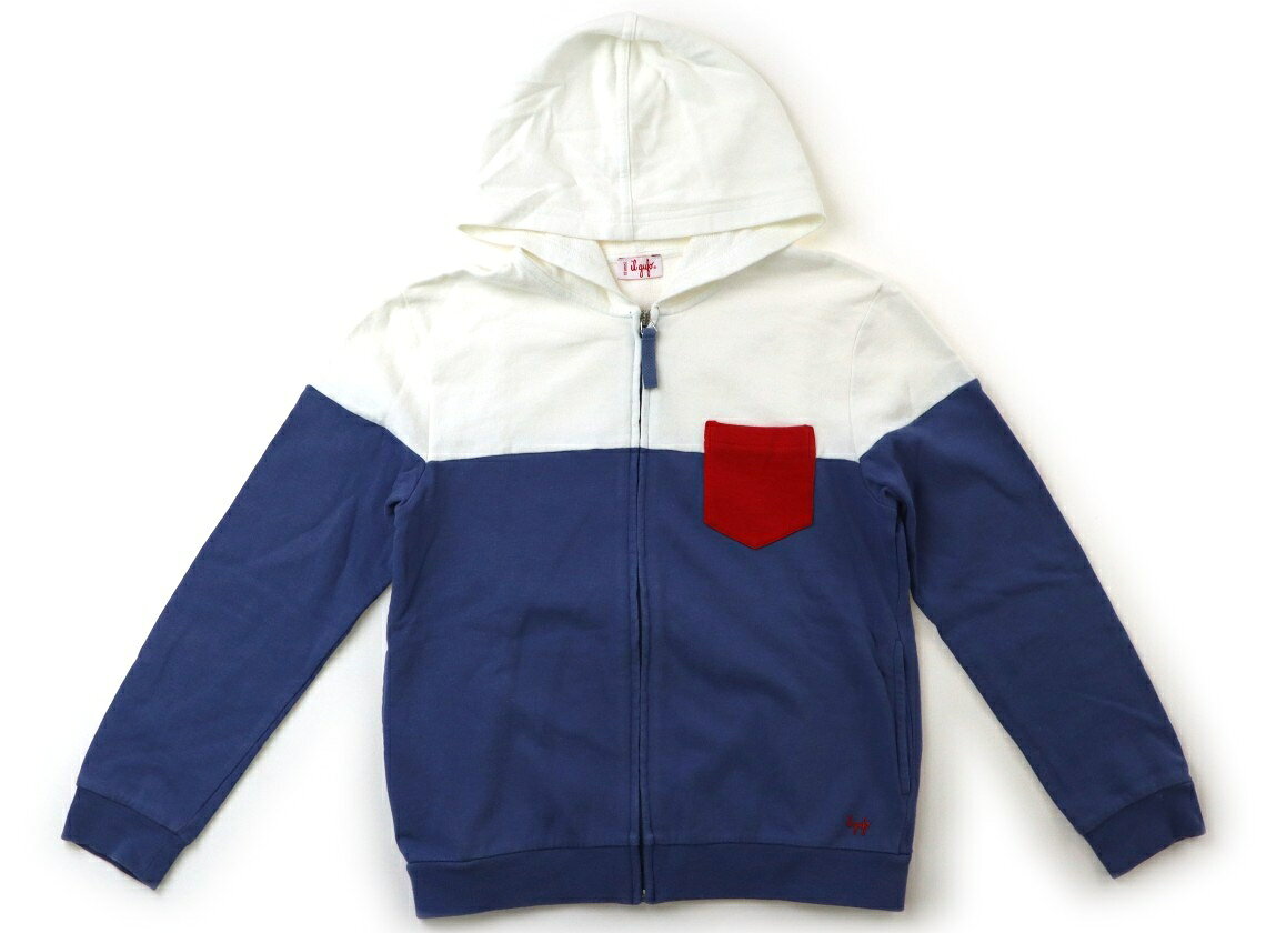 イルグッフォ Il Gufo パーカー 130 男の子 白、スモーキーブルー、赤 子供服 ベビー服 キッズ アウトレット ユーズド 【中古】キッズ・ベビー・マタニティ