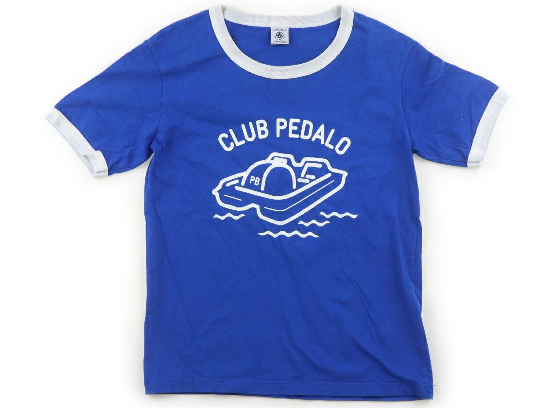 　ブランド 　PETIT BATEAU(プチバトー) 　カテゴリー 　Tシャツ・カットソー 　サイズ 　150サイズ 　色 　ブルー 　状態 　★★★ 　記名 　なし 　ジャンル 　Boy 実際のサイズ表記は、152cm。プリントの一部にひび割れあり。毛羽の付着あり。毛羽立ち・洗いざらし感があります。 ＊【状態】【サイズ】に関しての詳しい説明はこちら