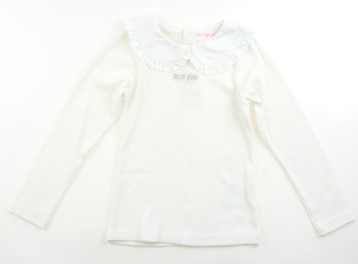 メゾピアノ mezzo piano ニット・セーター 120 女の子 白、シルバー 子供服 ベビー服 キッズ アウトレット ユーズド 【中古】キッズ・ベビー・マタニティ