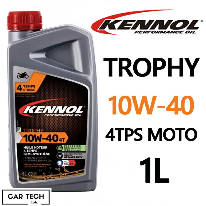 KENNOL ケノル オイル TOROPHY 10w-40 1L 4TPS MOTO バイク エンジンオイル 半合成オイル ケノール カーテックラボ 送料無料