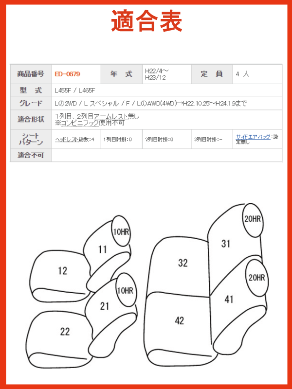 ルクラ/H22.4〜H23.12/L455F,L465F/1列目2列目アームレスト無し/スバル/クラッツィオ キルティングタイプ シートカバー/ホワイト×レッド,ブラック×ホワイト,ブラック×レッド,ブラック×ブルー,ブラウン×アイボリー/clazzio クラッチオ/ED-0679