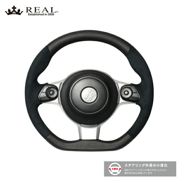 REAL ステアリング マークX GR SPORT 130系 トヨタ オリジナルシリーズ ブラックレザー&ブラックウルト..