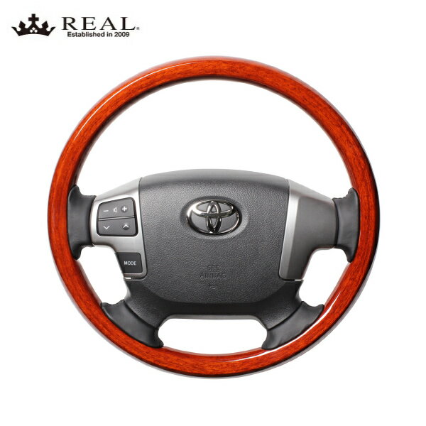 REAL ステアリング レジアスエース 200系 4型 H25.12以降 トヨタ オリジナルシリーズ ライトブラウンウ..