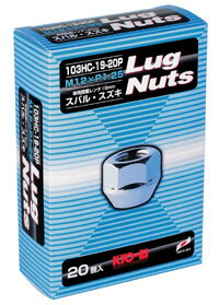 ■ホイールナット20個入り(貫通タイプ)■ルークス/ML21S/日産■M12X1.25/19mm/メッキ■スノータイヤ/スタッドレスタイヤ/スノーホイール用ラグナット1台分4H4穴車用【103hc-19-20p】