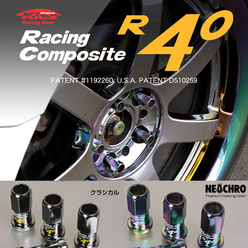 【レーシングコンポジットR40】20個入り【4個は予備】■タウンボックスワイド/三菱■M12×P1.5■Kics Racing CompositeR40 ナットセット【ロック無し】/クラシカル【RC01K】