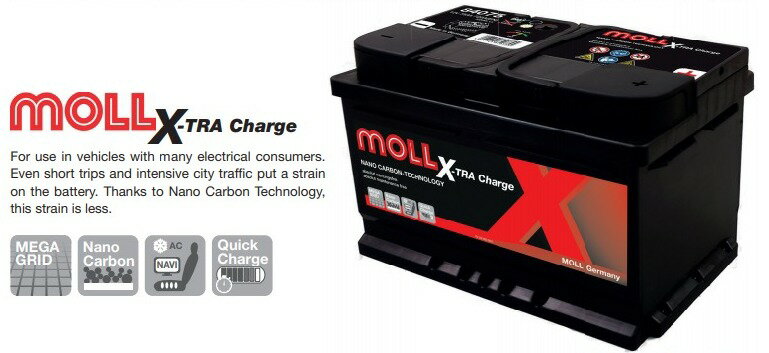 MOLL モル バッテリー【X-tra charge】■フォルクスワーゲン/VOLKSWAGEN ゴルフ4/Golf4/Wagon/GF-1JAVU【M84062】超高速充電ナノカーボンテクノロジーバッテリーMOLL battery/2年保証