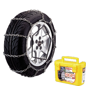 155/65R13■軽量！合金鋼タイヤチェーン■車両重量1.8t未満■α1の軽さ半分、耐久性2倍■コンパクト収納■FEC雪道楽α2 YA202