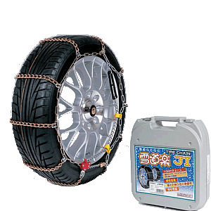 165/60R14■タイヤ2本分■扁平タイヤに最適タイヤチェーン■乗用車・ミニバン専用■車の移動、ジャッキアップ不要■簡単取付■FEC雪道楽J1 YJ105