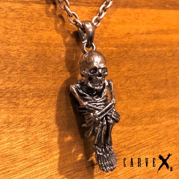 樂天商城 - 【ハンドメイド】 スカル ペンダント 本真 シルバー925 ストラップ メンズペンダント シルバーペンダント ネックレス 日本製 髑髏 ドクロ 骸骨