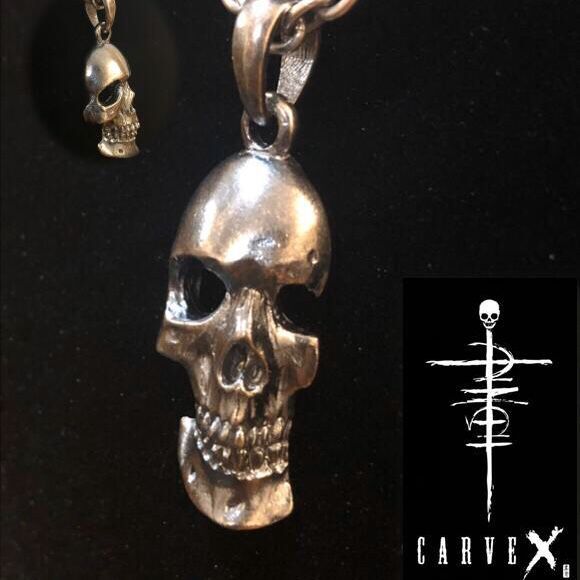 【ハンドメイド】 スカル ペンダント 浮顔 シルバー925 メンズペンダント シルバーペンダント ネックレ..