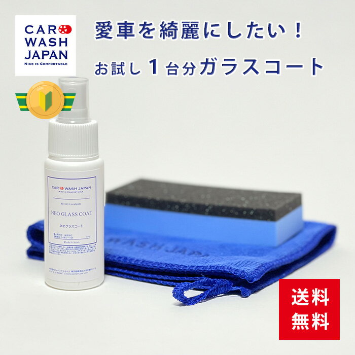 【ポイント2倍！18日24時まで】 ガラスコーティング ガラスコーティング材 洗車道具【 ネオグラスコート50ml お試しセット 】 車 1000円ポッキリ プレゼント ガラス系コーティング剤 おすすめ ガラスコート プロ 初心者 メンテナンス剤 お誕生日 ギフト 艶 洗車グッズ