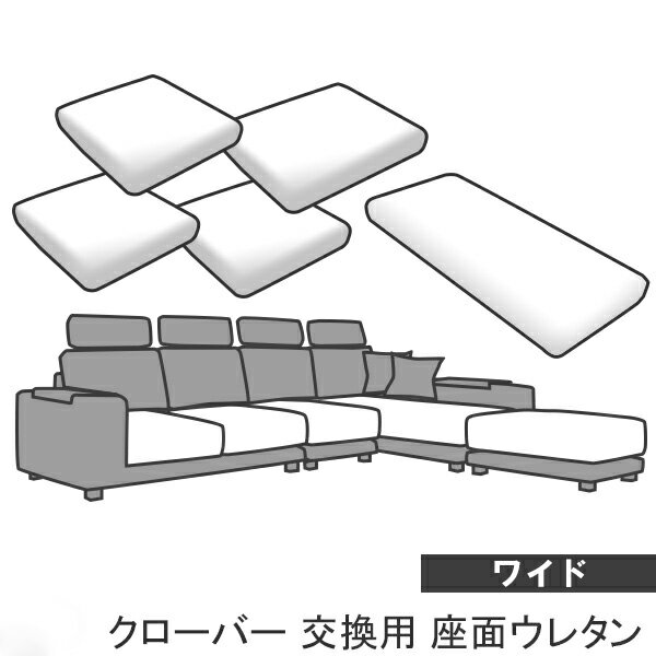 交換用 替座面ウレタンセット クローバー ワイド用 カバー別売 受注生産品