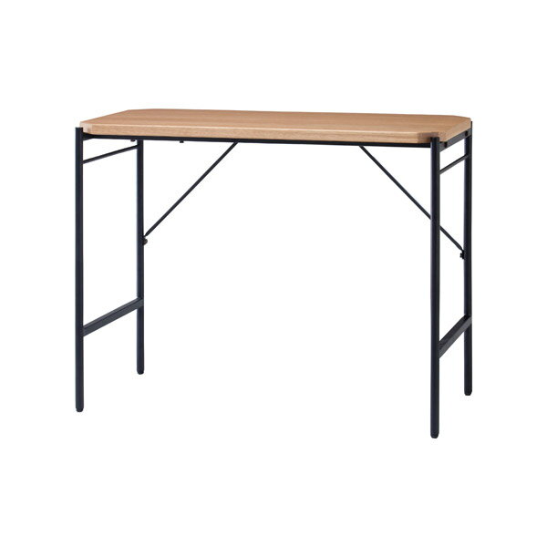 [最大10%OFFクーポン] デスク パソコンデスク シンプルデスク ワークデスク オフィスデスク 幅90cm 奥行45cm おしゃれ 天然木 アイアン 在宅ワーク 勉強机 書斎机 事務机 pcデスク スリム 北欧 オーク ナチュラル ヴィンテージ casa