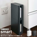 重ねられるスリム蓋付きルーター収納ケース 2個セット スマート smart モデム ルーター 収納 ルーターボックス モデムラック おしゃれ ケーブル隠し 配線カバー 積み重ね 省スペース すっきり 北欧 モダン 白 ホワイト/ブラック 黒 山崎実業 yamazaki 4913 4914 casa