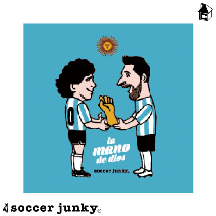 【 ポイント 2倍 】ミニタオル サッカージャンキー Soccer Junky〈 サッカー フットサル プレゼント 神の手の継承 〉SJ25B63