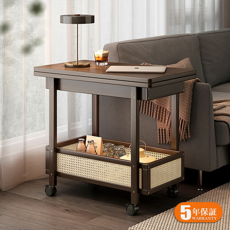 【5年保証】サイドワゴン キャスター付き サイドラック スリム 幅66 デスク下 可動棚 キャビネット 収..