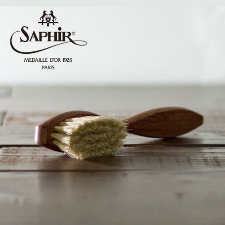 ブリストルブラシ ホワイト  サフィール ノワール ( Saphir Noir ) | 靴磨き 革靴 皮靴 お手入れ レザー シューズクリーナー シューズケア シューズブラシ 本革 スウェード 靴ブラシ メンテナンス