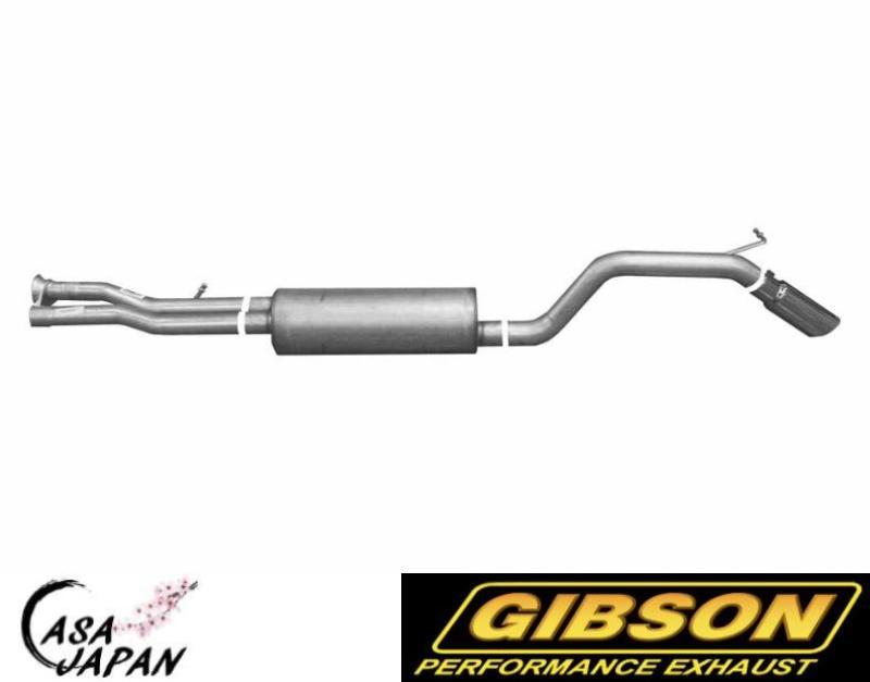 Gibson ハマー H2 BASE 6.0L 4ドア AWD 2003~2006年 シングル +5hp アルミメッキ鋼 マフラー エキゾースト ギブソン +BS