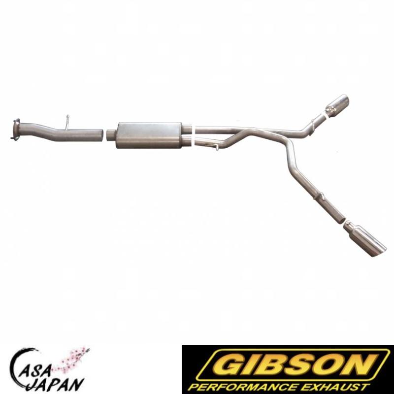 Gibson ハマー H2 6.0L 6.2L A/T 4WD 2007~2008年 馬力+15hp デュアルエクストリーム ステンレス マフラー エキゾースト ギブソン +BS