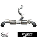 INJEN トヨタ スープラ GR A90 A91 B58 L6 3.0L ターボ 2020年~ +11hp キャットバック マフラー エキゾースト 4.5inchカーボンファイバーチップ T304ステンレス インジェン +BS