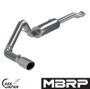 MBRP トヨタ タコマ 3.5L V6 Extended Cab Crew Cab 2016~2021年 キャットバック エキゾースト マフラー アルミメッキ...