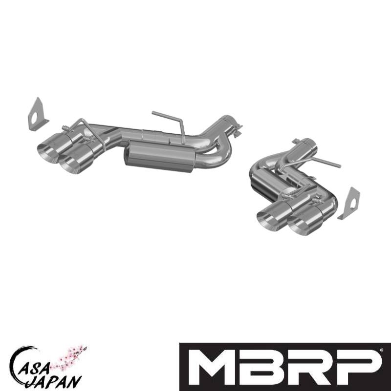 MBRP シボレー カマロ SS ZL1 6.2L V8 2016~2024年 NPPモデル用 アクセルバック エキゾースト マフラー アルミメッキ鋼 RACE +BS