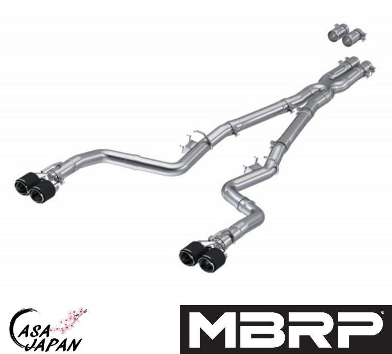 MBRP ダッジ チャレンジャー HEMI 2017年~ 5.7L 2015~2022年 6.2L 6.4L V8 マフラー エキゾースト T304ステンレス カーボンファイバーチップ RACE R/T SRT Hellcat Scat Pack 392 +BS