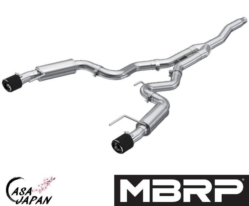 MBRP フォード マスタング 2.3L エコブーストEcoboost クーペ 2015~2024年 キャットバック マフラー エキゾースト T304ステンレス カーボンチップ RACE +BS