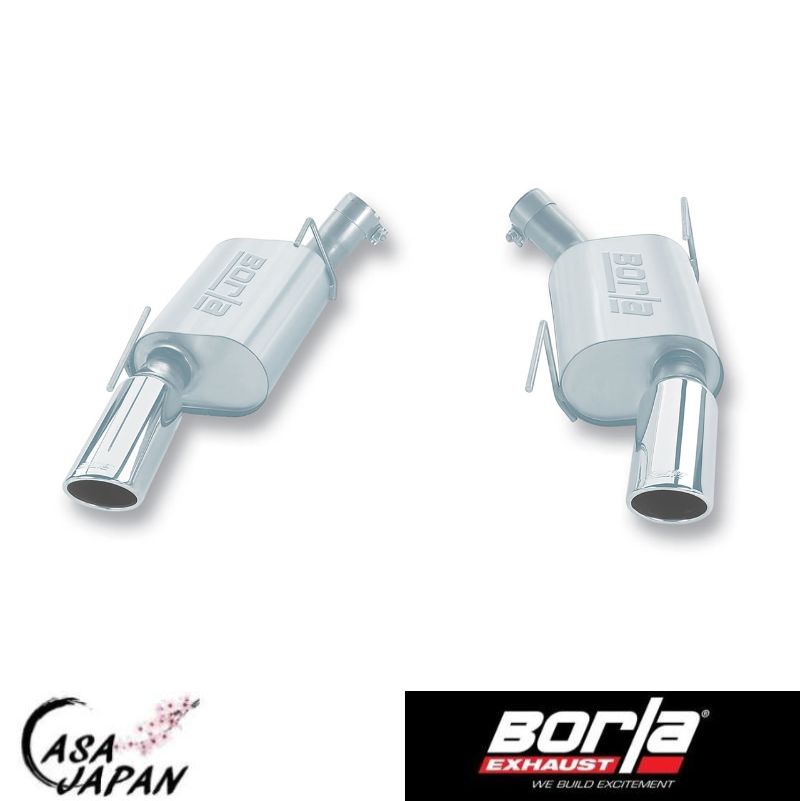 Borla フォード マスタング GT 4.6L 2005~2009年 GT500 5.4L 2007~2009年 AT/MT RWD アクセルバック Touring マフラー エキゾースト T304ステンレス ボーラ BS