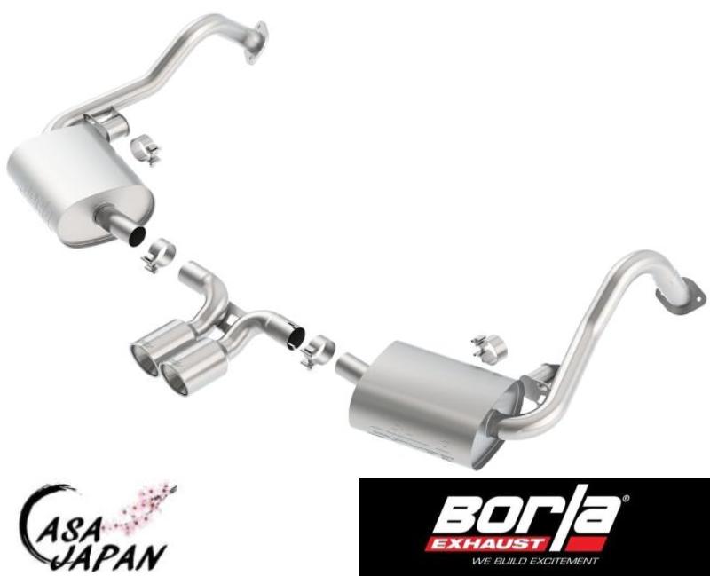 Borla ポルシェ 981 ケイマン ボクスター S 2013~2016年 2.7L 3.4L AT/MT RWD 2ドア S-Type キャットバック マフラー エキゾースト T304ステンレス ボーラ BS
