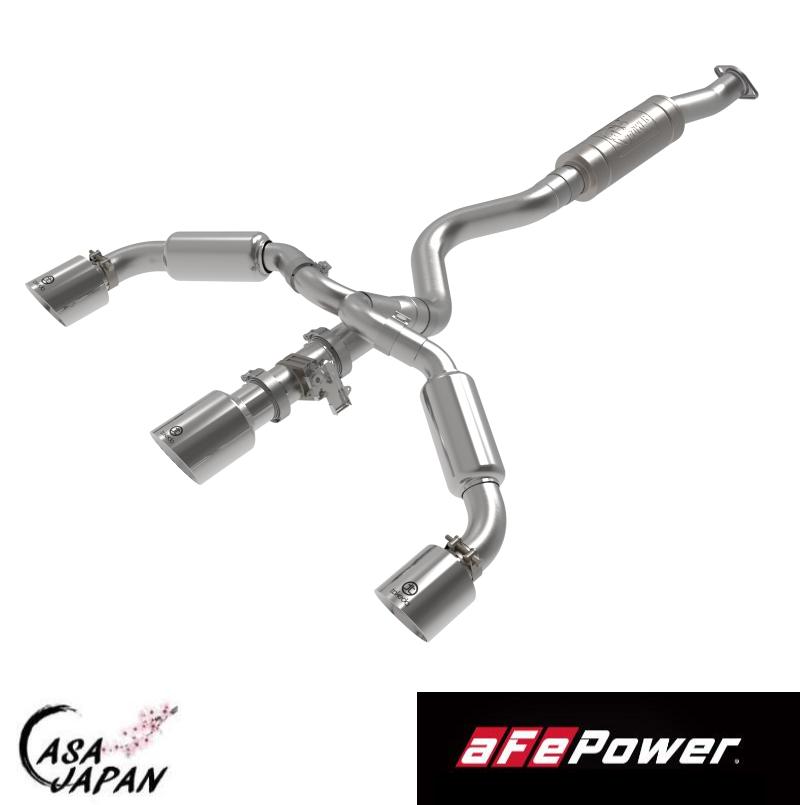 aFe トヨタ カローラ GR GZEA14H 1.6L 2023年~ エキゾースト マフラー Gemini XV カットアウトバルブ付き ポリッシュチップ T304ステンレス エーエフイーパワー +BS