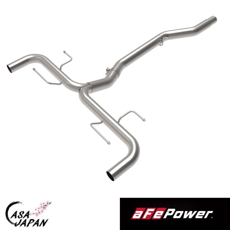 Rakuten - aFe アルファロメオ ジュリア L4-2.0L 2・4WD 2017-2025年 馬力+10 hpアップ!! エキゾースト マフラー MACH Force-Xp T304ステンレス チップ無し エーエフイーパワー +BS