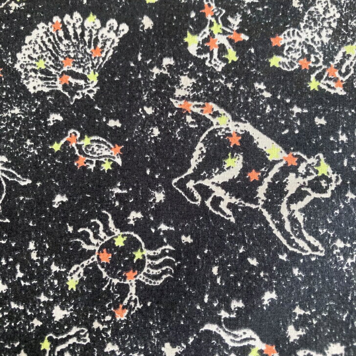 Other - 【廃盤柄】リバティ 生地 Kevin ケビン AP 国産 ピカデリーポプリン 星座 黒色 Liberty Fabrics 50cm単位