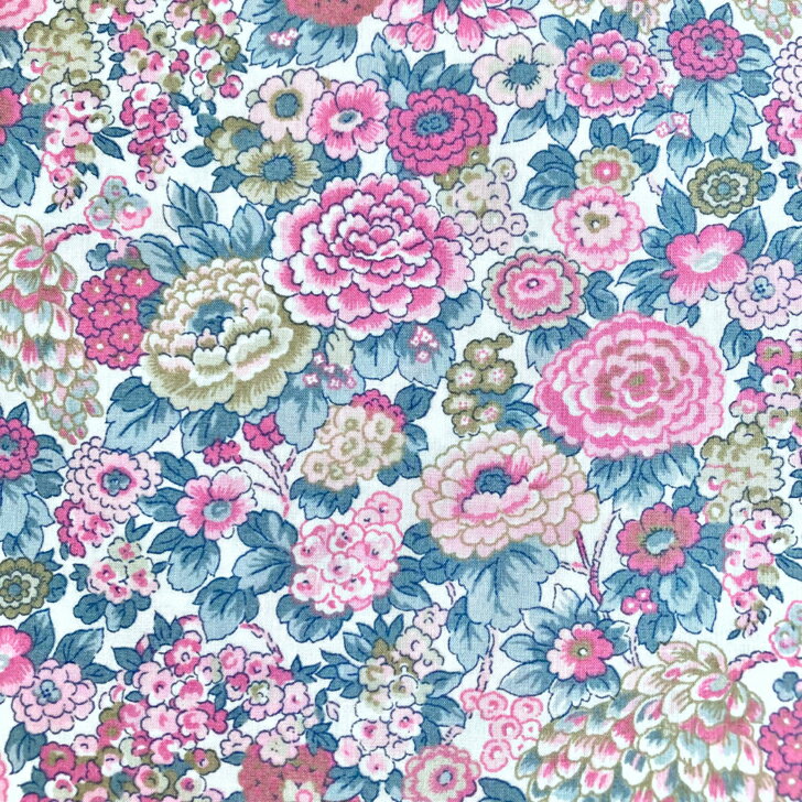 Cotton （Patterned Cloth） - 【2025年新エターナル】リバティ 生地 Elysian エリジアン FP 花柄 国産 ピカデリーポプリン 桃色 Liberty Fabrics 50cm単位