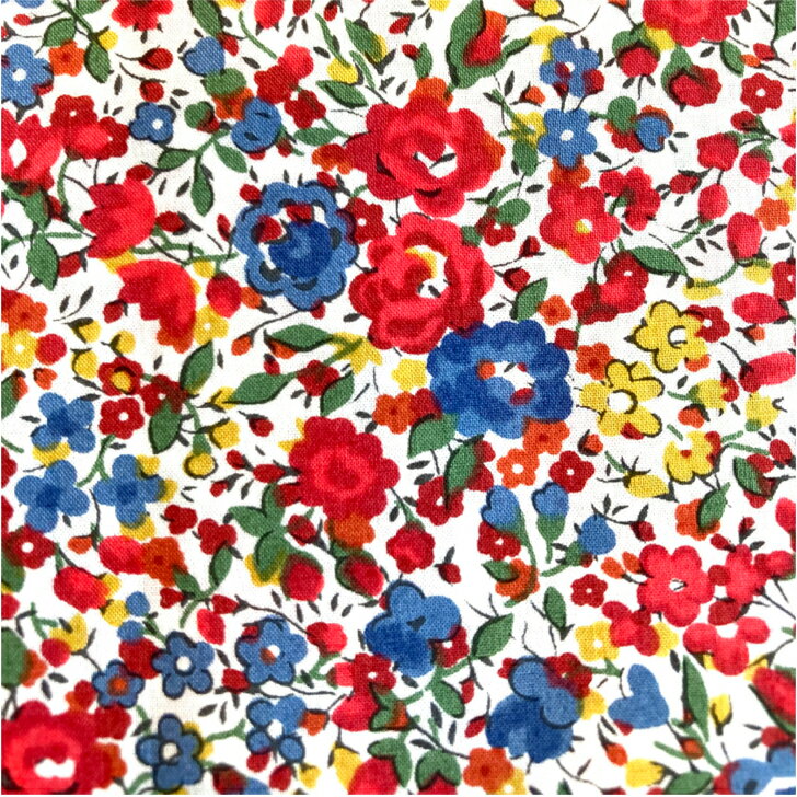 リバティ 生地 Emma and Georgina エマアンドジョージーナ LCE 小花柄 赤 青 黄色 国産 タナローン エターナル Liberty Fabrics 50cm単位