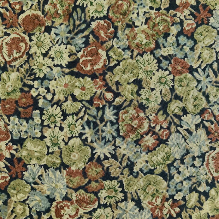 Rakuten - リバティ 生地 Chive チャイブ LFE 国産 タナローン 小花柄 ブラウン カーキ Liberty Fabrics 50cm単位 布