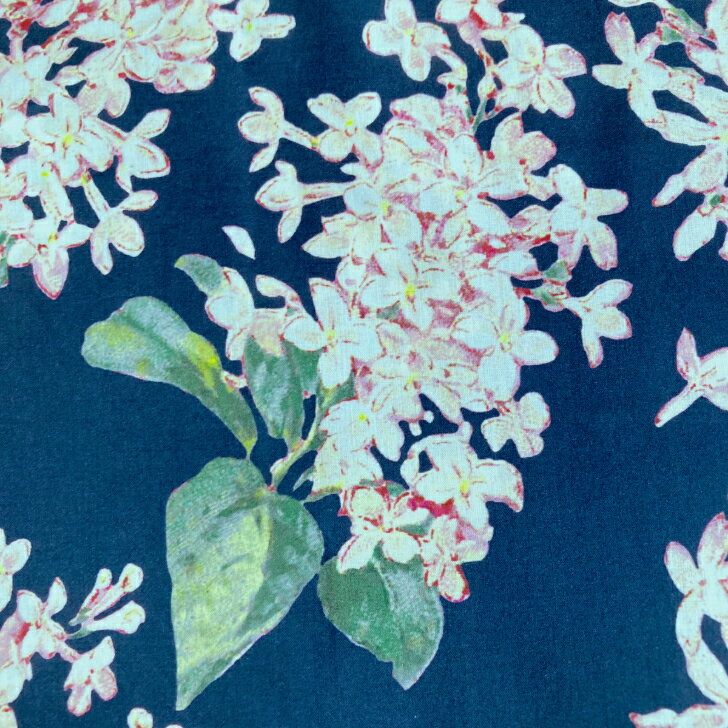Rakuten - リバティ 生地 Archive Lilac アーカイブ・ライラック YE 国産 タナローン 花柄 紺色 ネイビー Liberty Fabrics 50cm単位【2021年 新エターナル】