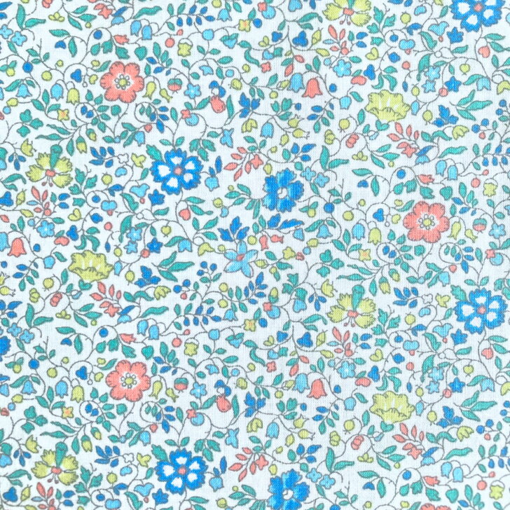 Rakuten - リバティ 生地 Katie and Millie ケイティアンドミリー LGE ブルー グリーン イエロー オレンジ Liberty Fabrics 50cm単位【2022年 新エターナル】メンズ 男の子 にも使える 花柄