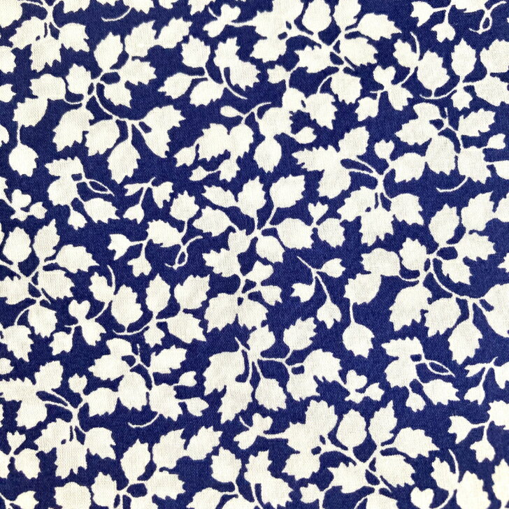 Rakuten - リバティ 生地 Glenjade グレンジェイド NE ネイビー Liberty Fabrics 50cm単位【2015年 エターナル】葉 シルエット柄