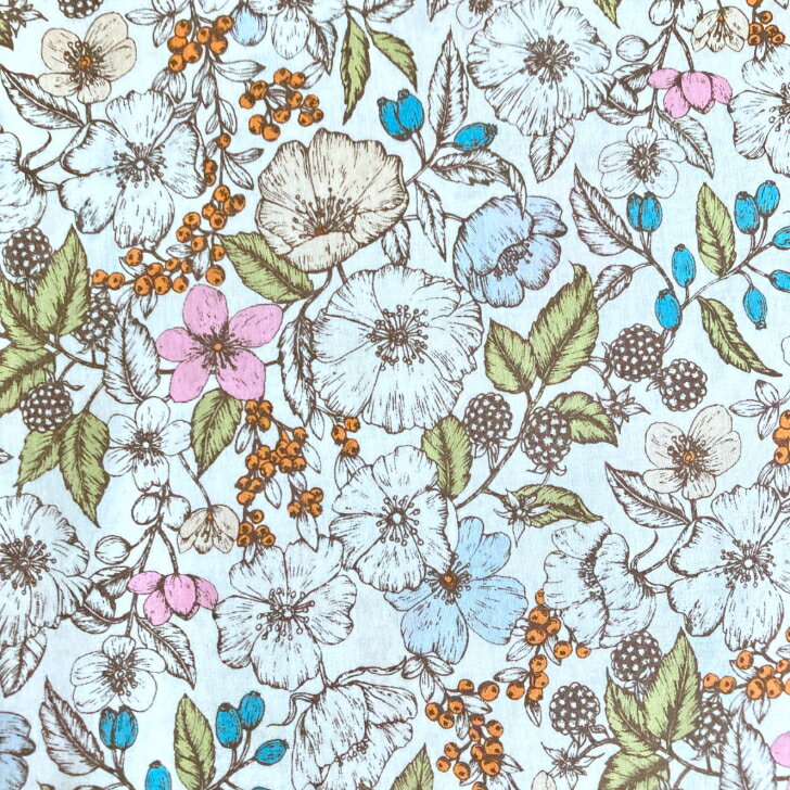 Fabric, Cloths - Liberty Fabrics Bramble ブランブル【THE NEW COLLECTABLE ザ・ニュー・コレクタブルズ】国産 タナローン リバティプリント生地 50cm単位