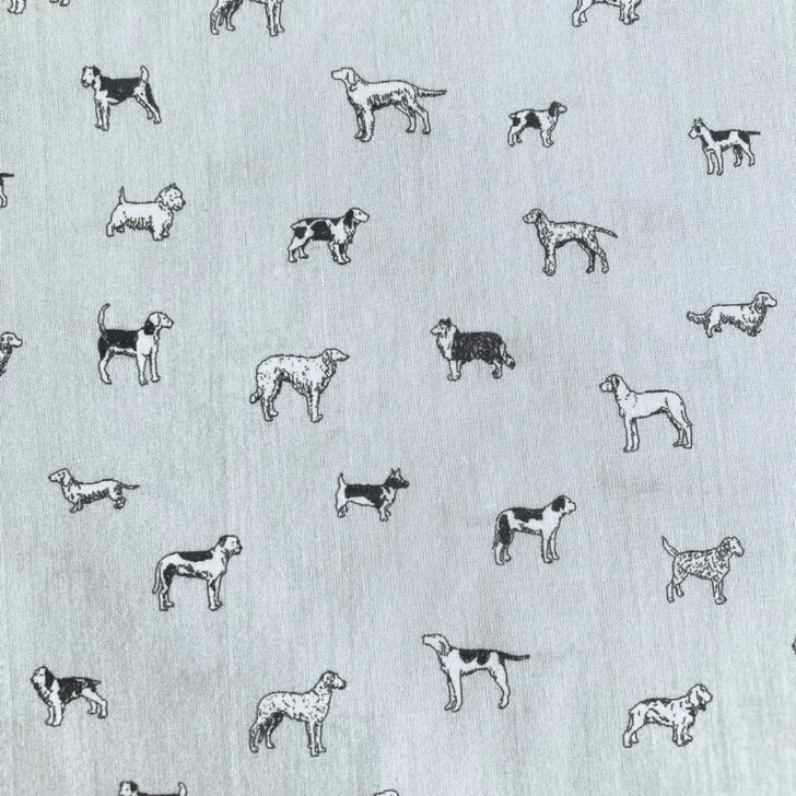 Rakuten - リバティ 生地 Man's Best Friend マンズ・ベスト・フレンド ZE 国産 タナローン 犬柄 グレー地 ブラック Liberty Fabrics 50cm単位【2026年 新エターナル】
