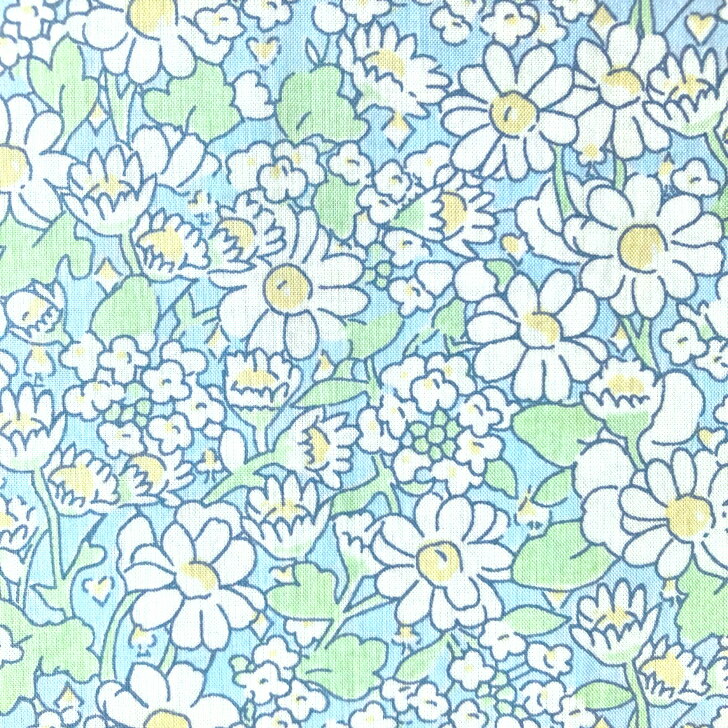 Rakuten - リバティ 生地 Alice W アリスw C色 花柄 輸入 タナローン 水色 黄色 デイジー Liberty Fabrics 133cm巾 50cm単位【2022年 クラシック】