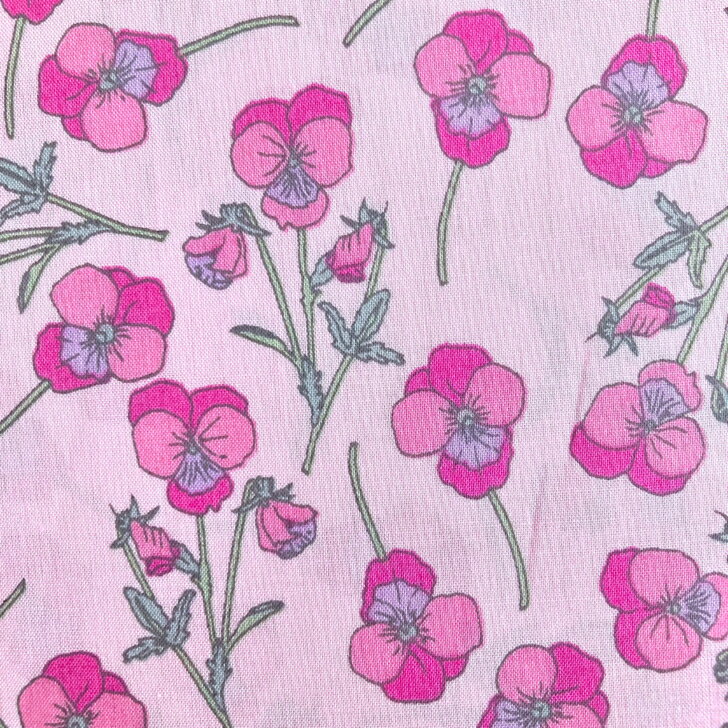 Rakuten - リバティ 生地 Ros ロス M色 花柄 輸入 タナローン ピンク パンジー Liberty Fabrics 133cm巾 50cm単位【クラシック】