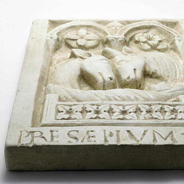 スーパーSALE 50% OFF 数量限定 イタリア製 石膏 レリーフ アンティーク調 壁掛け 飼い葉桶 牛 羊 ロバ キリスト降誕 クリスマス ベレン モデナ ノナントラ修道院 旧約聖書 大理石 レプリカ 30×39cm europe_plum pdm-320