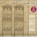 アイアンローズフェンス220「2枚組」【送料無料 フェンス アイアン ダークブラウン ガーデンフェンス ガーデニング 枠 柵 仕切り 目隠し 境目 クラシカル ...