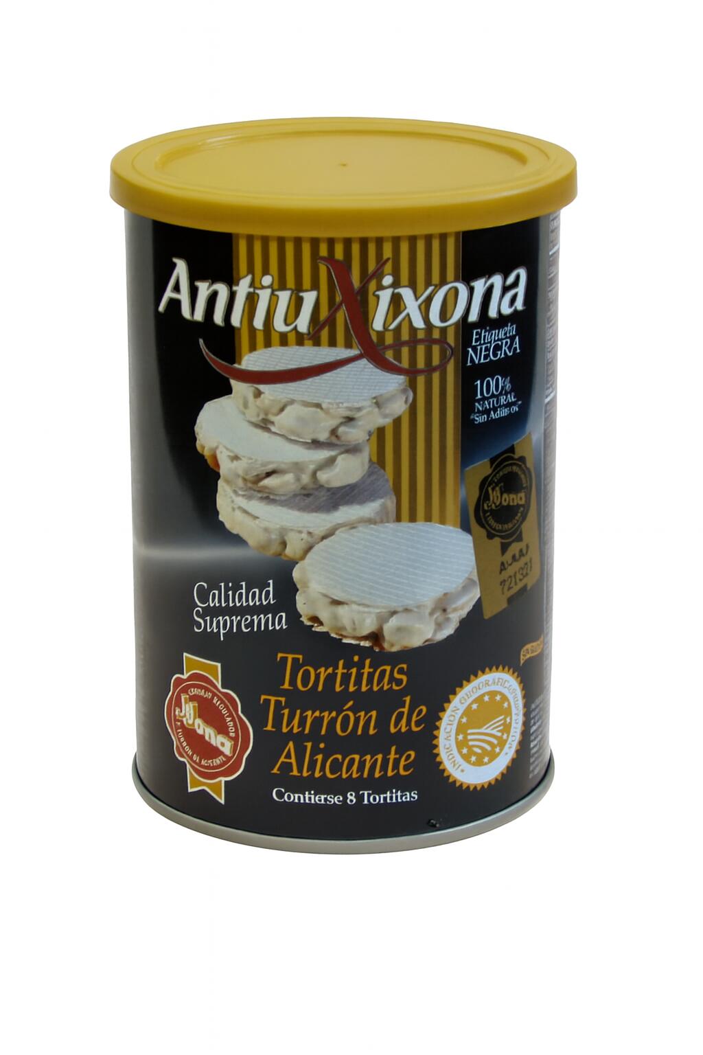 アンティウ・ヒホナ社 スペイン高級伝統アーモンド菓子 トルティータス・トゥロン・デ・アリカンテ(Turron de Alicante)-Antiu Xixona アーモンドとはちみつのヌガー菓子 ハードタイプ